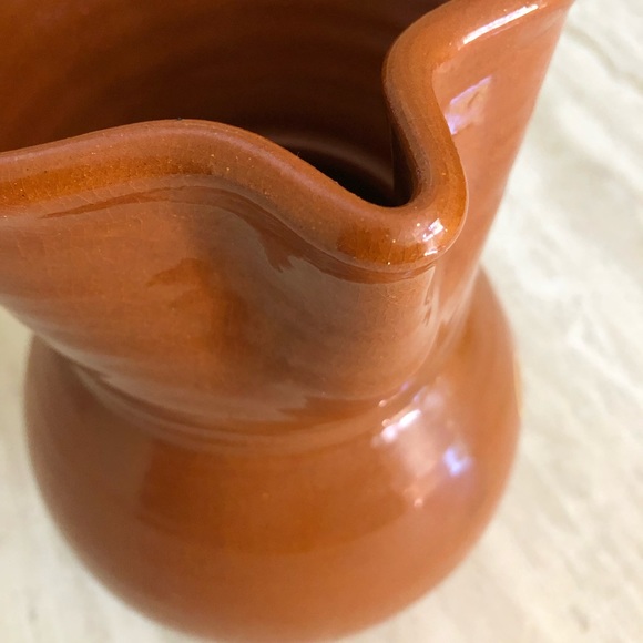 NWOT Contemporary Studio Pottery Glazed Terra Cotta Sangria Pitcher - Picture 6 of 9